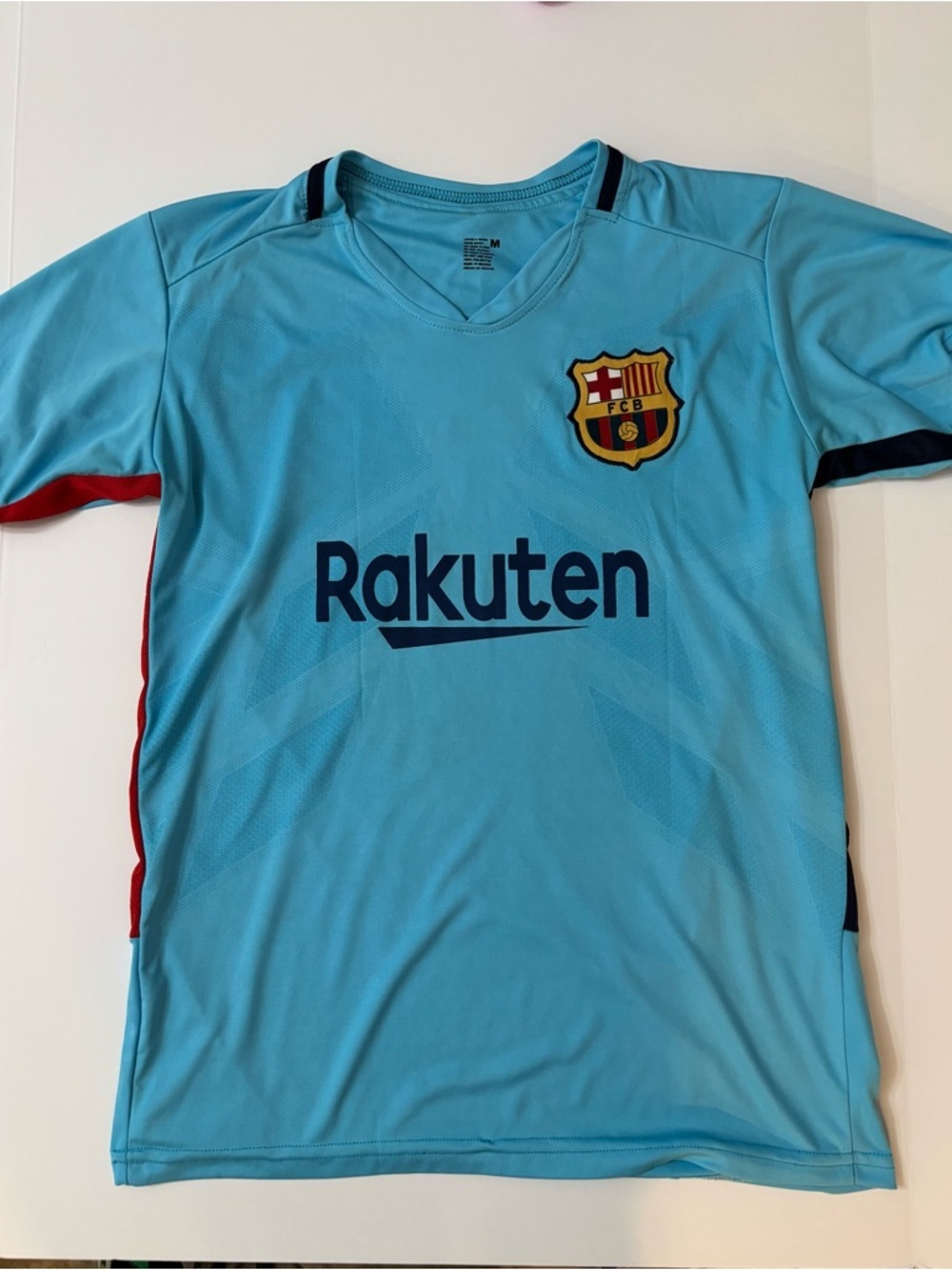 FC Barcelona light Blue Rakuten Soccer Jersey Messi